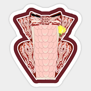 Ruffled Bacon Tuxedo Shirt Sticker